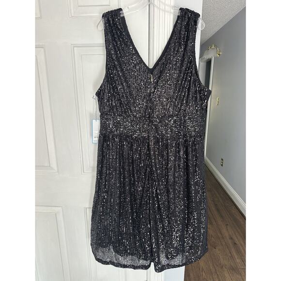 NWT Draper James RSVP Sequin Black Holiday Special Occasion Dress Prom size 20W - Picture 10 of 14